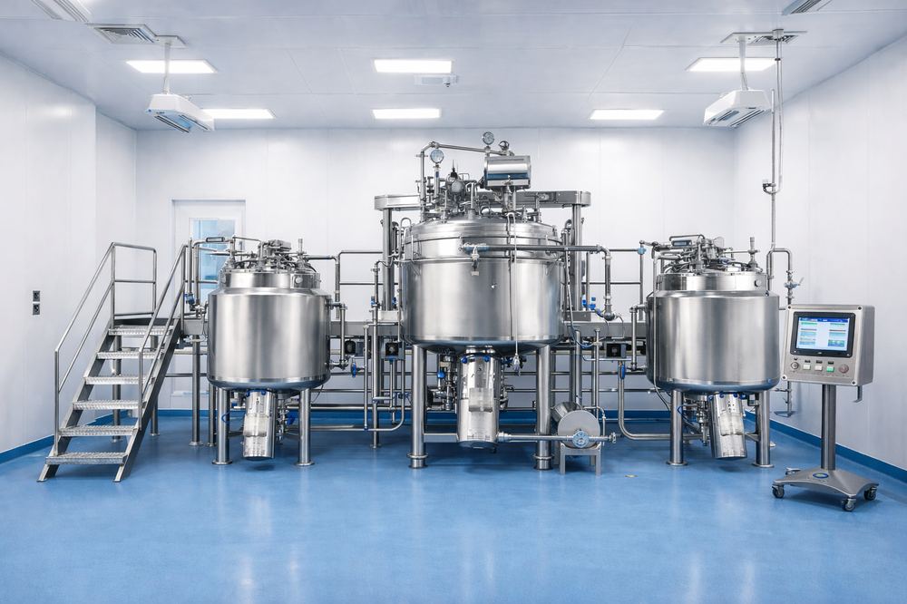 Stainless steel vessels used in ointment manufacturing